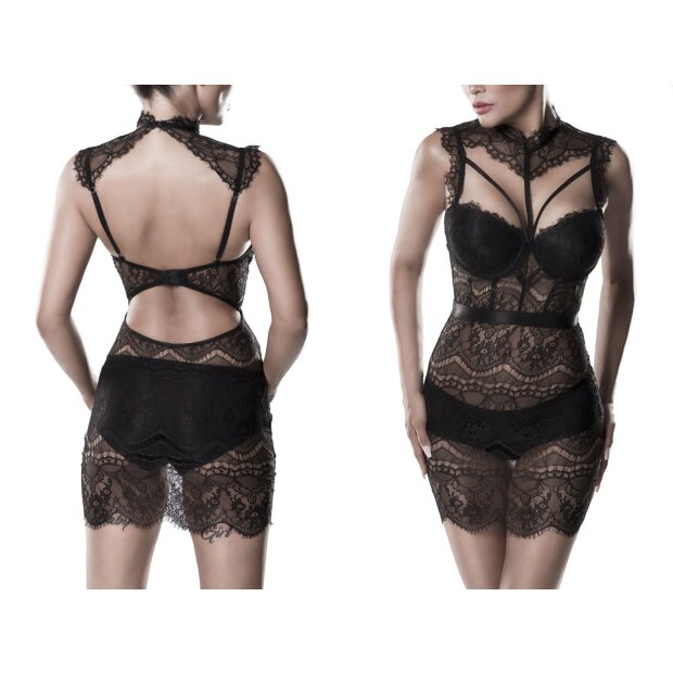 GREY VELVET 2-piece negligee set XL