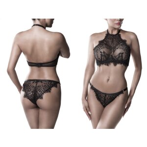 GREY VELVET 2-piece halterneck bra set XL