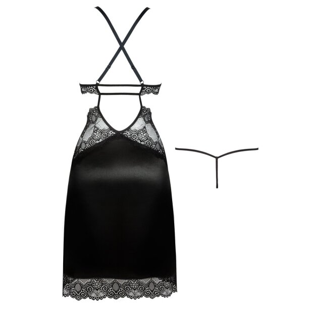 Beauty Night Fashion Adelaide chemise schwarz S/M