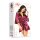 Beauty Night Fashion Summer peignoir & thong burgunder S/L