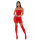 Forplay Sheer Intimacy Mesh Kleid Set rot L