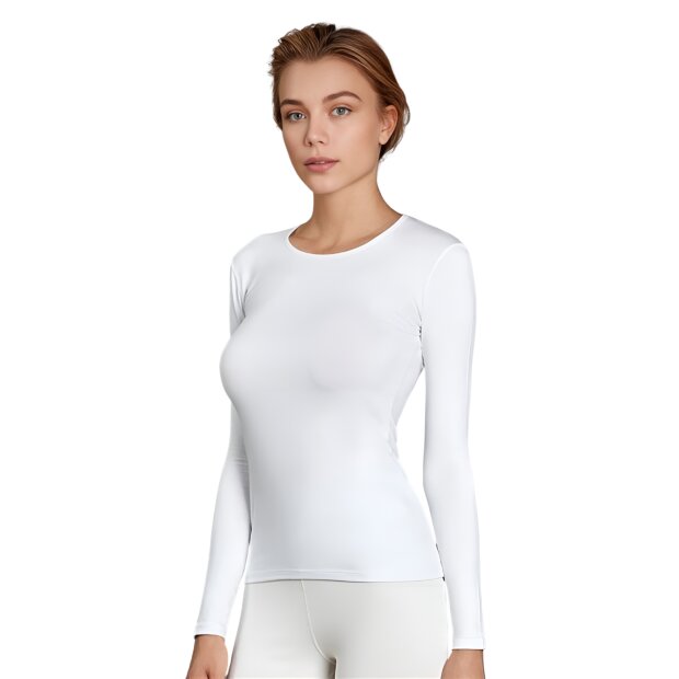 Doreanse Thermal Frauen langarm T-Shirt weiß M