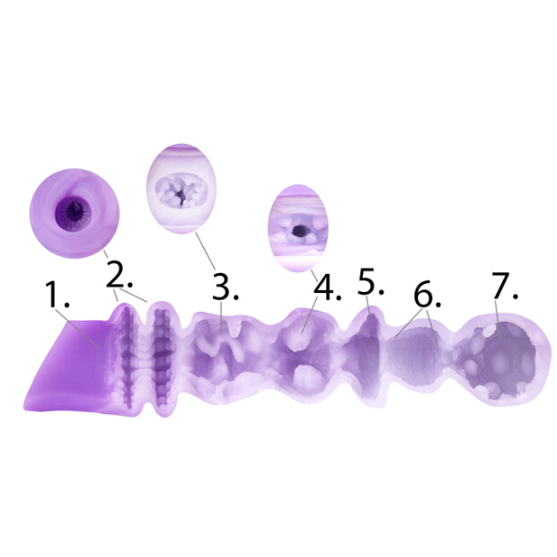 Motsutoys Cute Dragon Impregnated Pocket Pussy 0,35 Kg Purple