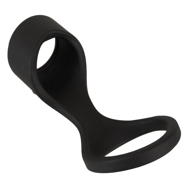 Erecto Penis Sleeve with Testicle Ring Black Ø 3-4.2 cm