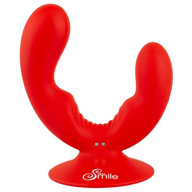 You2Toys Double Vibrator with Suction Base Red