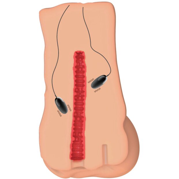 Hidden Desire Slut Hole Masturbateur vaginal réaliste avec vibration Beige