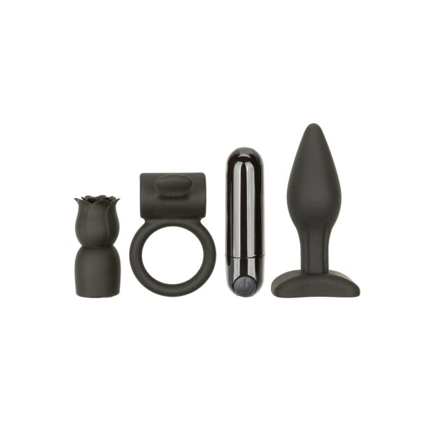CalExotics Allure Collection 4-Piece Pleasure Kit with Vibration Black