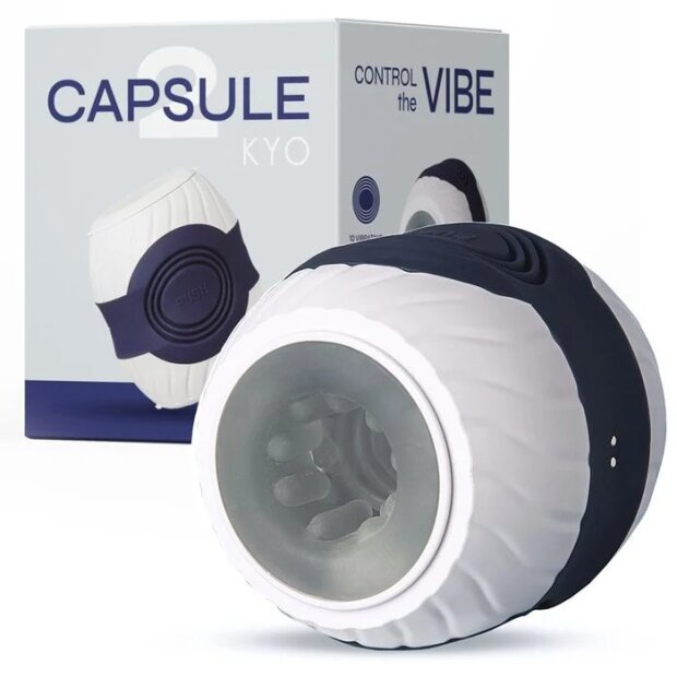 Motsutoys Kyo Capsule 2 Masturbateur avec vibration Bleu Blanc