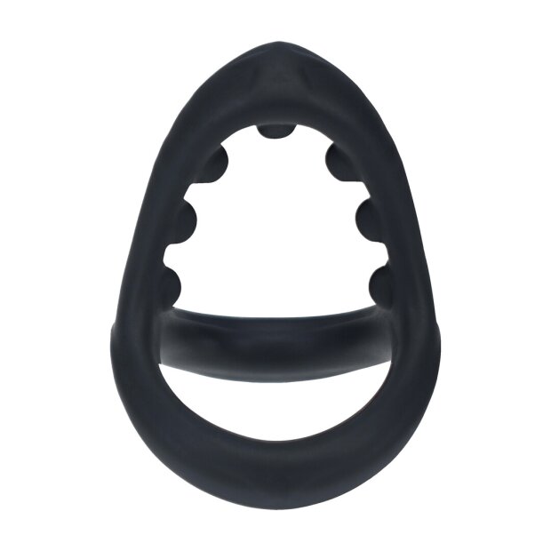 Levelz Soft Bead Grip Silicone Cock and Ball Ring Black