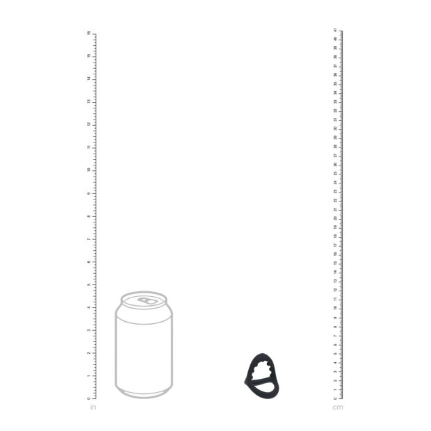 Levelz Soft Bead Grip Silicone Cock and Ball Ring Black