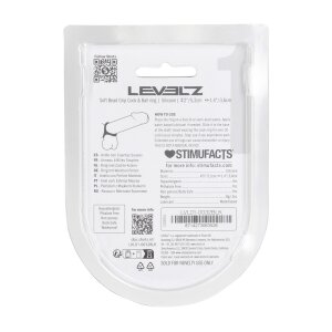 Levelz Soft Bead Grip Silicone Cock and Ball Ring Black