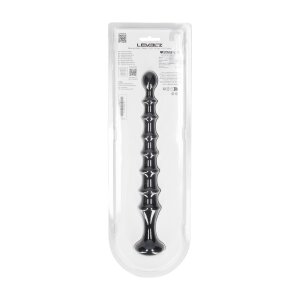 Levelz Ribbed Silicone Flared Anal Beads Black
