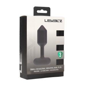 Levelz Hexagonal Vibrating Silikon Analplug S Schwarz