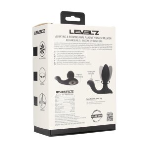 Levelz Vibrating & rotierender Silikon Analplug mit...