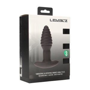 Levelz Vibrating & rotierender gerippter Silikon...