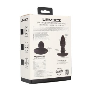 Levelz Vibrating & rotierender gerippter Silikon...