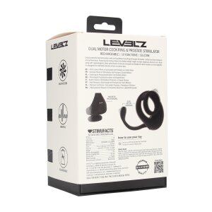 Levelz Dualmotor Silikon Penisring mit Prostata...
