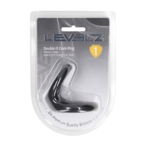 Levelz Double O Silicone Cock Ring Black Size L