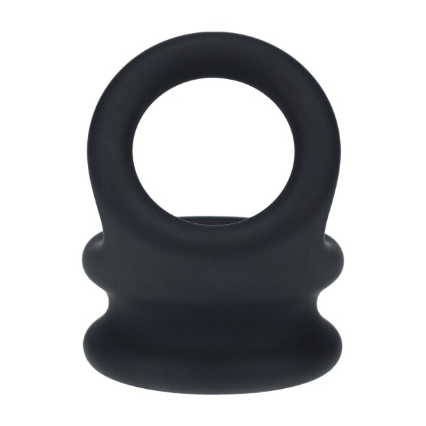 Levelz Wide Double O Silicone Cock Ring Black Size L
