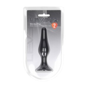 Levelz Slim Silicone Anal Plug M Black
