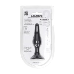 Levelz Slim Silicone Anal Plug M Black