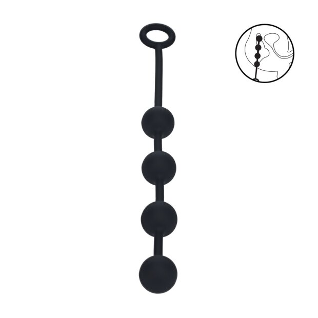 Levelz Round Silicone Anal Balls M 30 mm Black