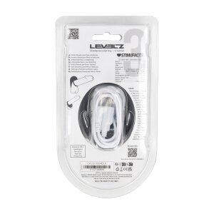 Levelz Vibrating Liquid Silicone Cock and Ball Ring Black