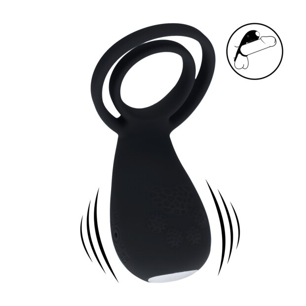 Levelz Vibrating Silicone Cock Ring Black