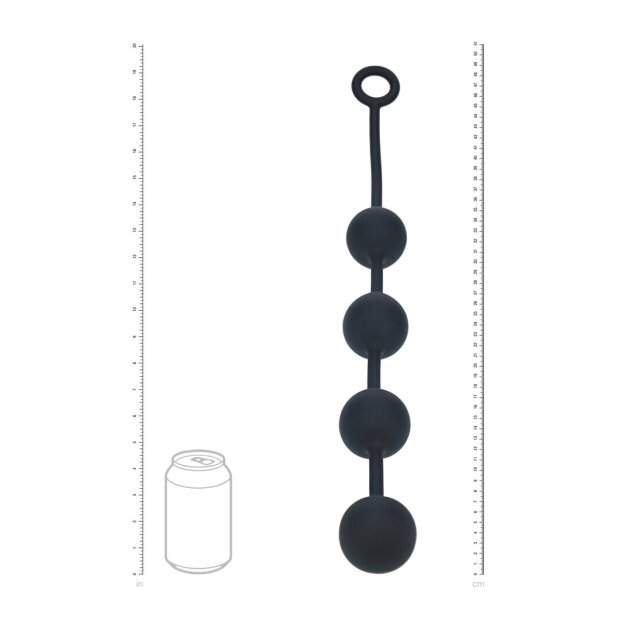 Levelz Extra Large Round Silicone Anal Balls 50 mm Black
