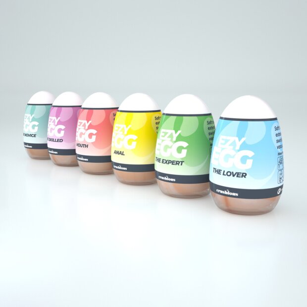 Crushious Ezy Egg Masturbator 6 Piece Set Multicolor
