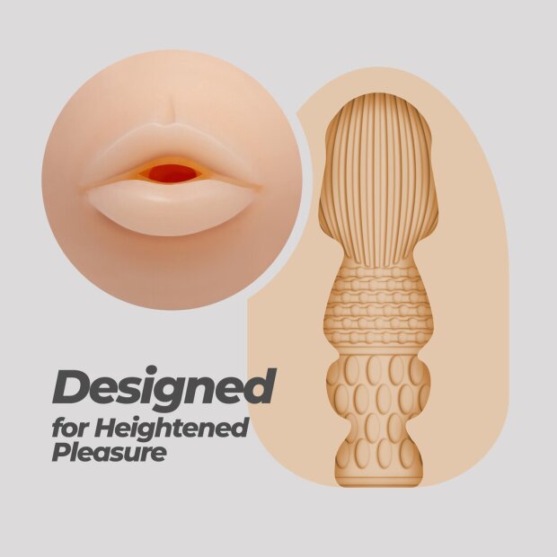 Crushious Ezy Egg Masturbator Mouth Red