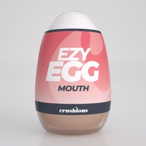 Crushious Ezy Egg Masturbator Mouth Red