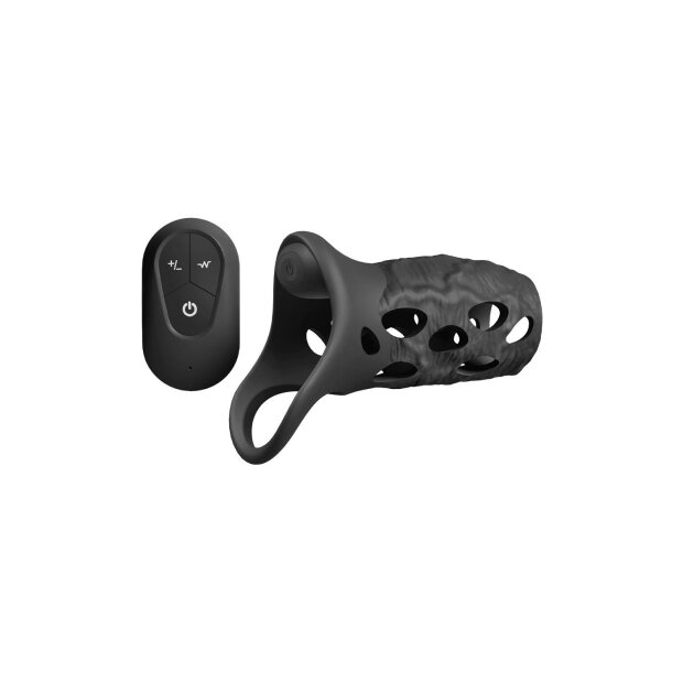 NS Novelties manchon pénien vibrant en silicone avec télécommande noir