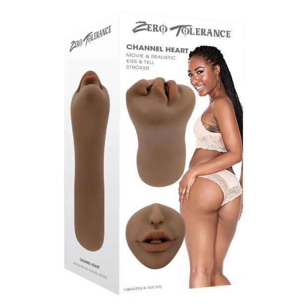 Zero tolerance channel heart movie realistic kiss and tell stroker brown 22.5 cm