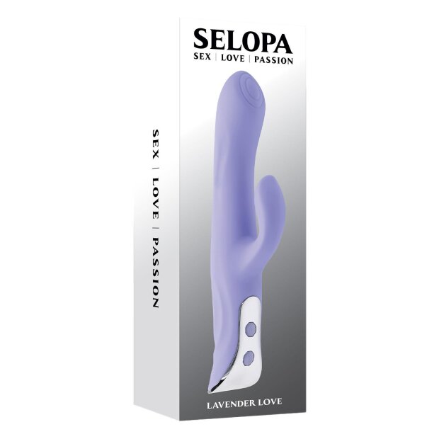 Evolved Selopa Lavender Love vibrator with clitoral stimulation purple 23.3 cm