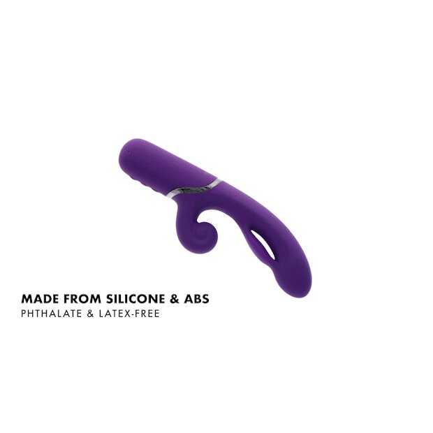 Evolved Pleasure Puff vibrator with clitoral stimulation purple 24.1 cm