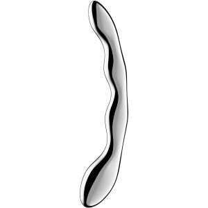 Satisfyer Cosmic Crest 2 Edelstahl Doppel-Dildo Silber