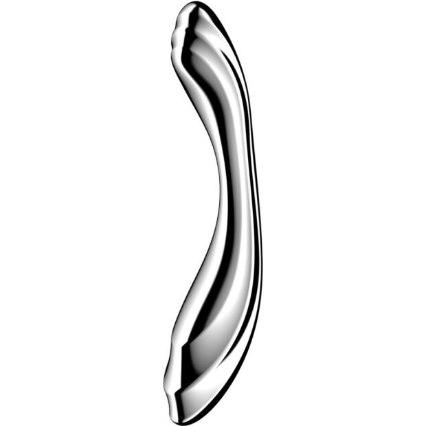 Satisfyer Pure Gravity 2 stainless steel double-ended dildo Silver