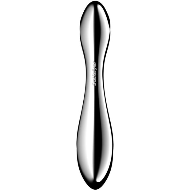 Satisfyer Pure Gravity 2 stainless steel double-ended dildo Silver