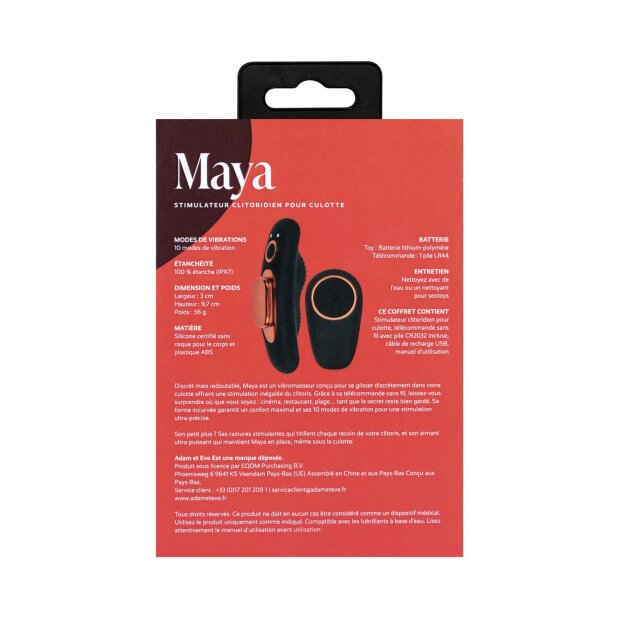 Adam & Eve Maya Panty Vibrator Schwarz