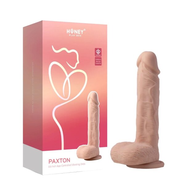 HoneyPlayBox Paxton Rotating Vibrating Dildo Beige 22 cm