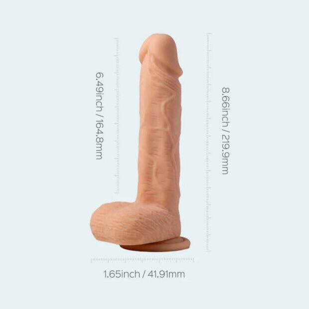 HoneyPlayBox Paxton Rotating Vibrating Dildo Beige 22 cm