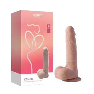 HoneyPlayBox Kenzo Thrusting Suction Dildo Beige 23,9 cm