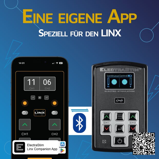 Electrastim Linx Dual-Channel Reizstromgerät mit App- und Fernsteuerung