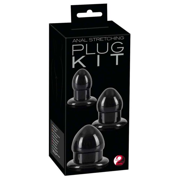 You2Toys Anal Stretching Plug Kit Analplugs Schwarz 3 Teilig