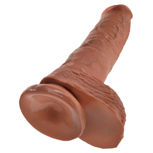 King Cock with Balls Dildo Hellbraun 27 cm ⌀ 5 cm