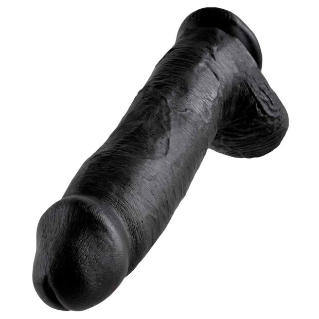 King Cock 12 inch Balls Black