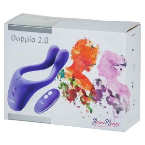 BeauMents Doppio 2.0 Paarvibrator Lila 14 cm ⌀ 1,9 cm