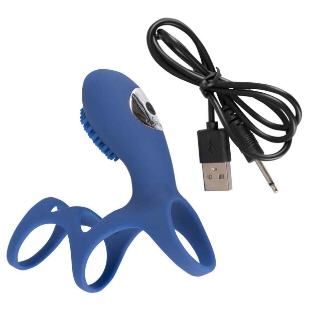 You2Toys Sweet Smile Rechargeable Couple Penishülle Blau 10 cm ⌀ 3 cm
