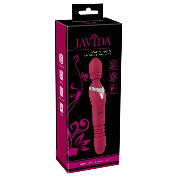 You2Toys Javida Warming Thrusting Vibe Vibrator Pink 27 cm